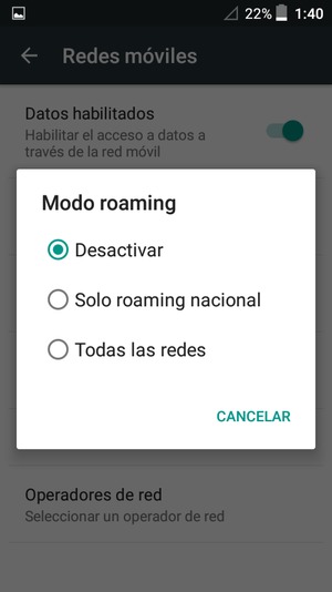 Seleccione la opción deseada