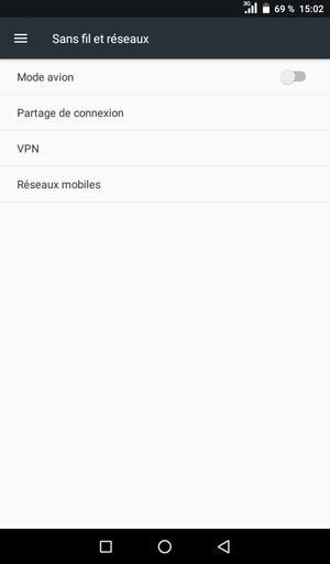 Sélectionnez Partage de connexion