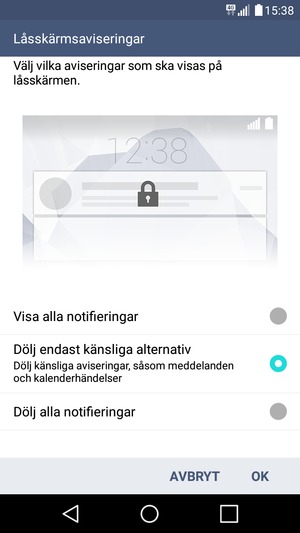 Tryck på ditt föredragna alternativ och välj OK
