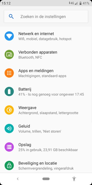 Selecteer Netwerk en internet