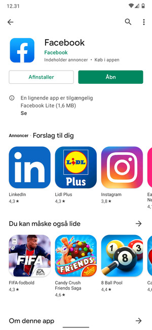 Vælg Åbn