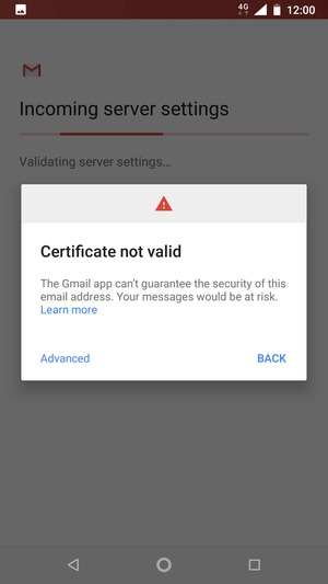 Select BACK