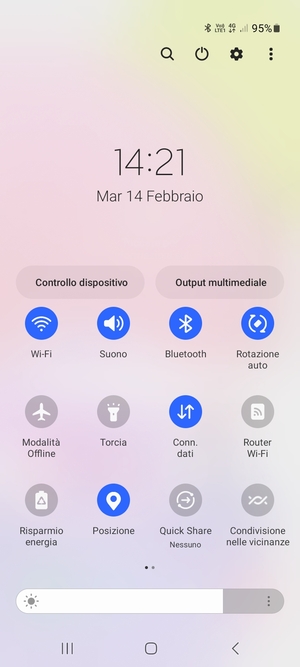 Disattiva Wi-Fi e Bluetooth