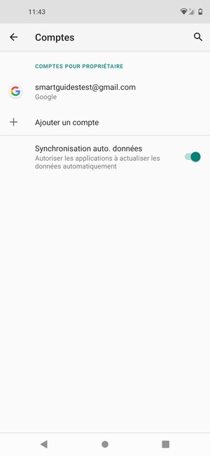 Sélectionnez votre compte Google