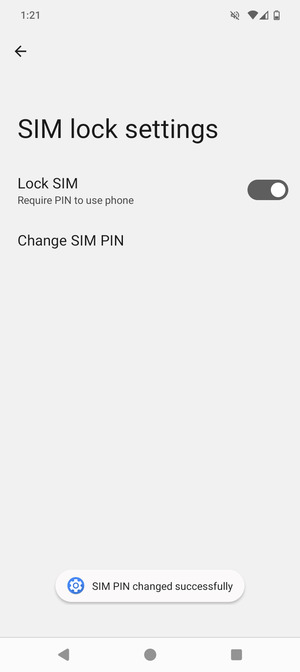 Your SIM PIN has been changed