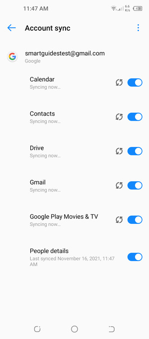 Your contacts from Google will now be synced to your smartphone