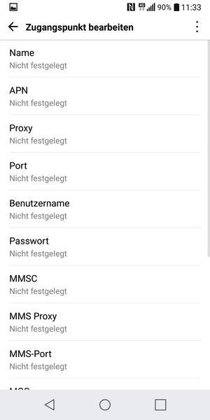 Geben Sie MMS-Informationen ein