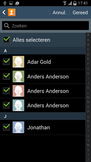 Selecteer Gereed