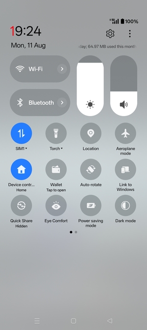 Adjust brightness to the required level