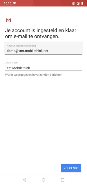 Geef uw account een naam en voer uw naam in. Selecteer VOLGENDE