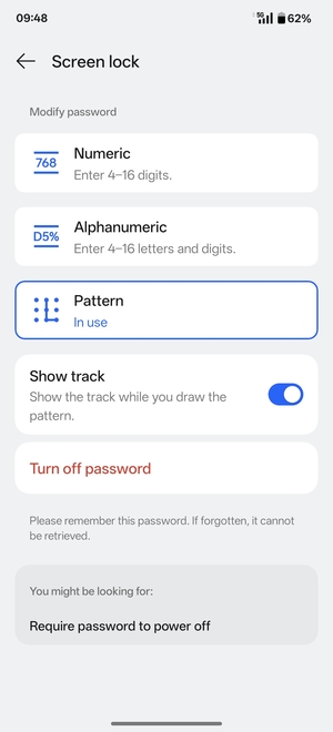 Your phone is now secure with a screen lock