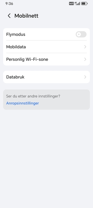 Velg Mobildata