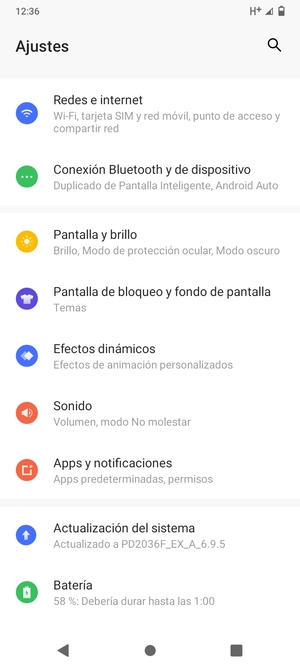 Seleccione Redes e internet