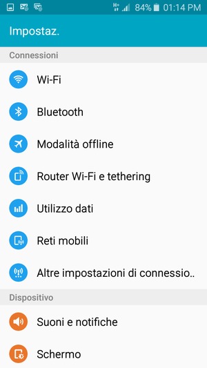 Seleziona Reti mobili