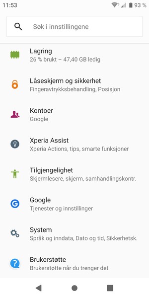 Bla til og velg System