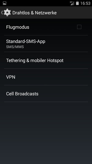 Wählen Sie Tethering & mobiler Hotspot