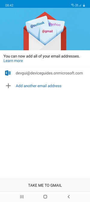 Select TAKE ME TO GMAIL