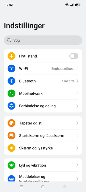 Vælg Mobilnetværk