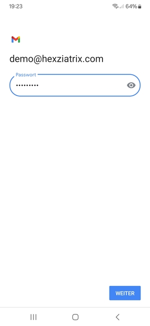Geben Sie Ihre Passwort ein und wählen Sie WEITER