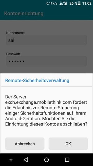 Wählen Sie OK
