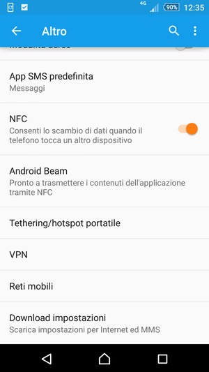 Seleziona Reti mobili