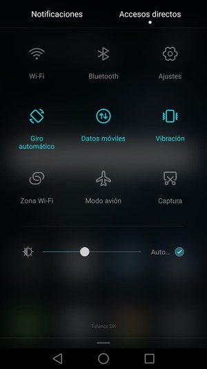 Seleccione Vibración para cambiar al modo silencio