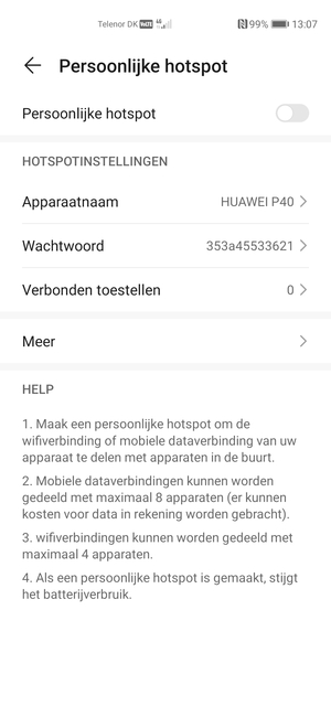 Selecteer Wachtwoord