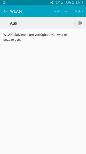 Schalten Sie WLAN ein