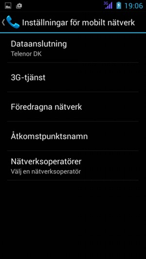 Välj 3G-tjänst