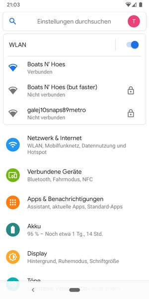 Sie sind nun mit dem WLAN-Netzwerk verbunden