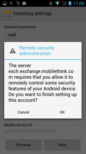 Select OK