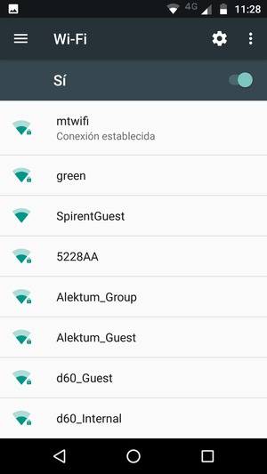 Ahora está conectado a la red Wi-Fi