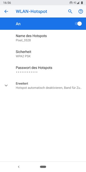 Ihr Handy ist jetzt für die Verwendung als Modem eingerichtet
