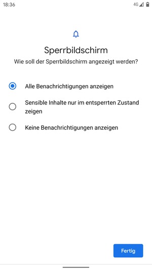 Wählen Sie die gewünschte Option und wählen Sie Fertig