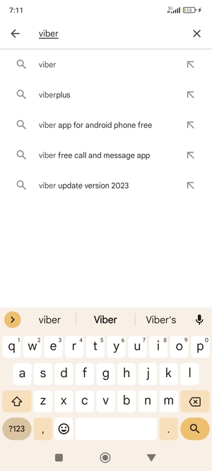 Enter the app name and select Search