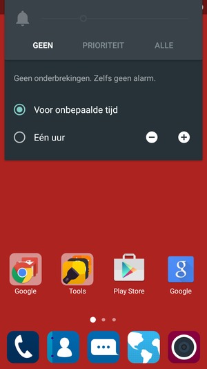 Selecteer GEEN om te veranderen naar stille modus