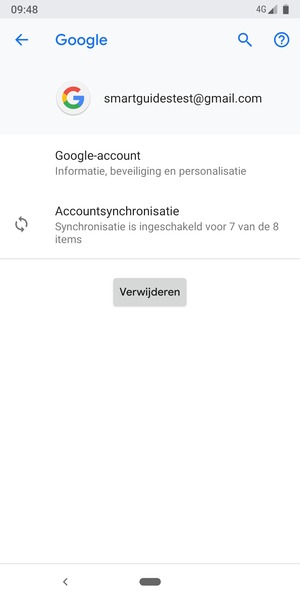 Selecteer Accountsynchronisatie