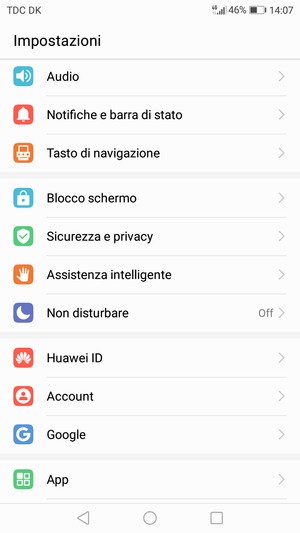 Scorri e seleziona Sicurezza e privacy