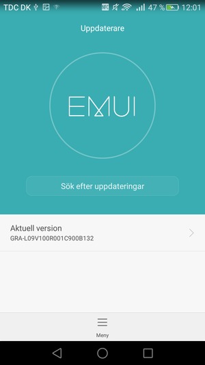 Välj Sök efter uppdateringar