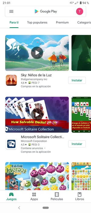 Seleccione la barra de Búsqueda