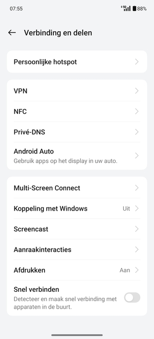 Selecteer Persoonlijke hotspot