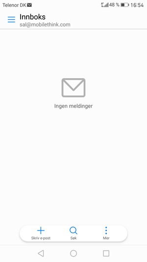 Kontoen er klar til bruk