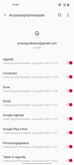 Selecteer de Menu-knop