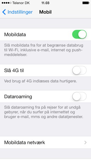 Slå 4G fra
