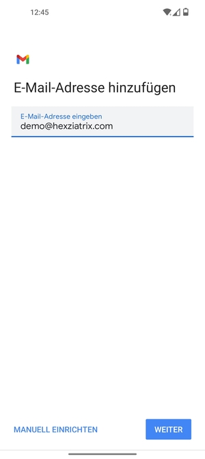 Geben Sie Ihre E-Mail-Adresse ein und wählen Sie WEITER