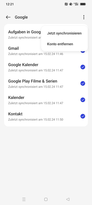 Wählen Sie Jetzt synchronisieren