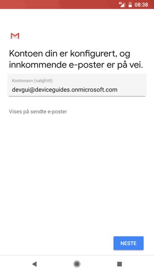 Gi kontoen din et navn og velg NESTE