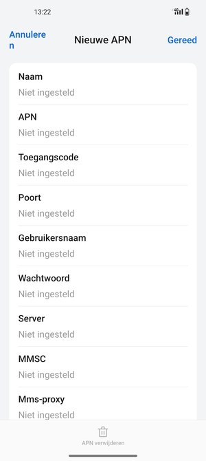Voer mms-gegevens in