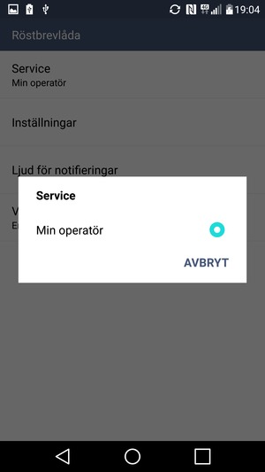 Välj Min operatör