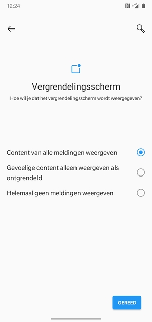 Selecteer uw voorkeursoptie en selecteer GEREED